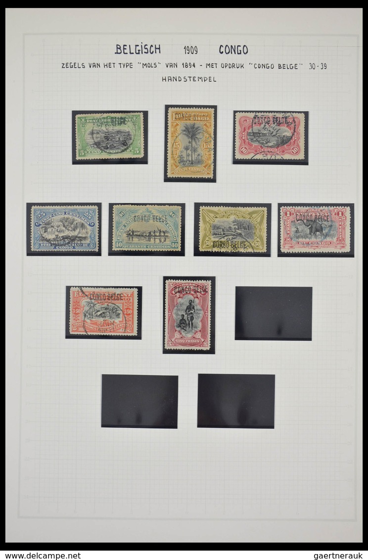 Belgisch-Kongo: 1886-1971: Well filled, MNH, mint hinged and used collection Belgian Congo 1886-1971