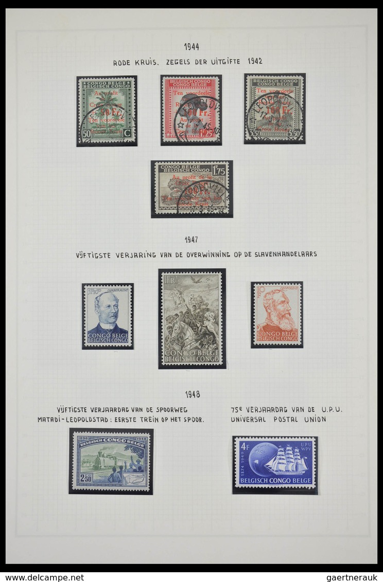 Belgisch-Kongo: 1886-1971: Well filled, MNH, mint hinged and used collection Belgian Congo 1886-1971