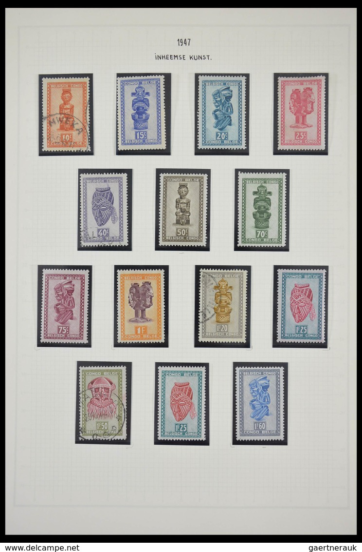 Belgisch-Kongo: 1886-1971: Well filled, MNH, mint hinged and used collection Belgian Congo 1886-1971