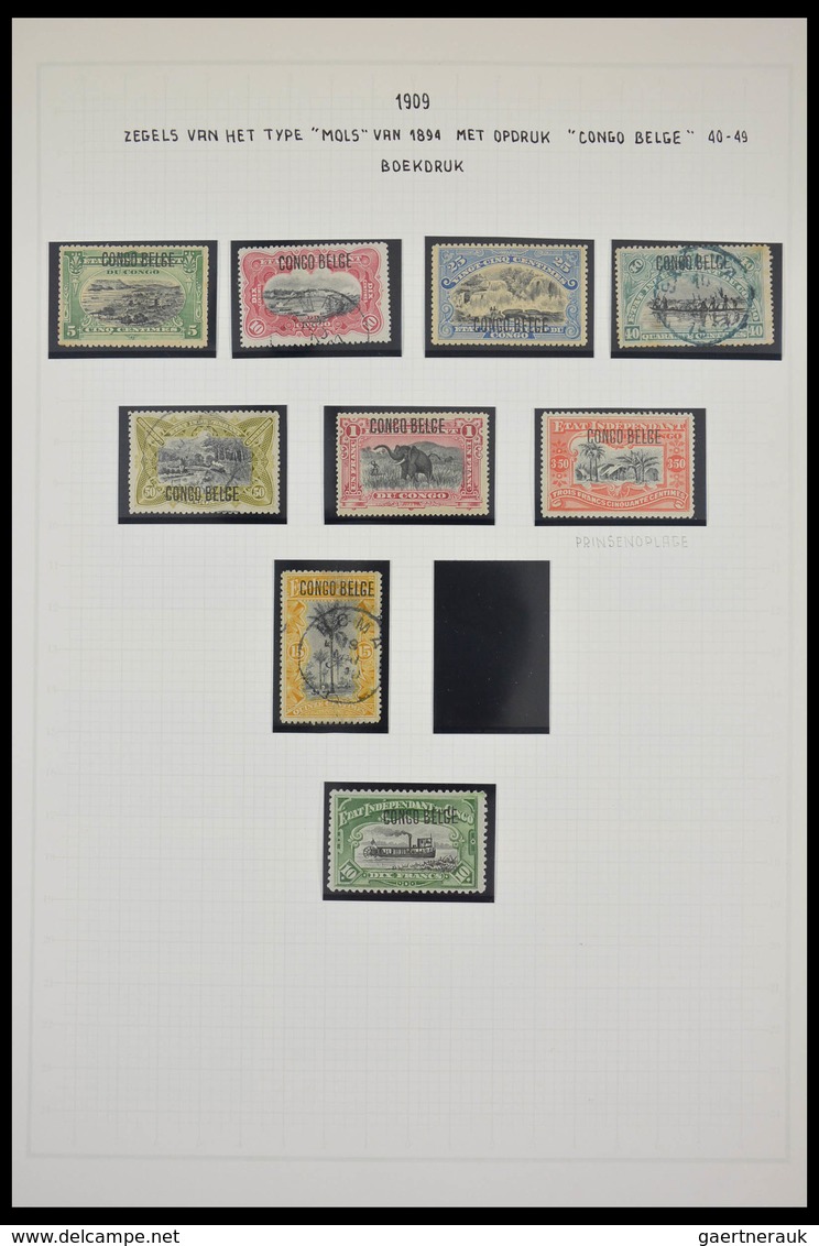 Belgisch-Kongo: 1886-1971: Well filled, MNH, mint hinged and used collection Belgian Congo 1886-1971