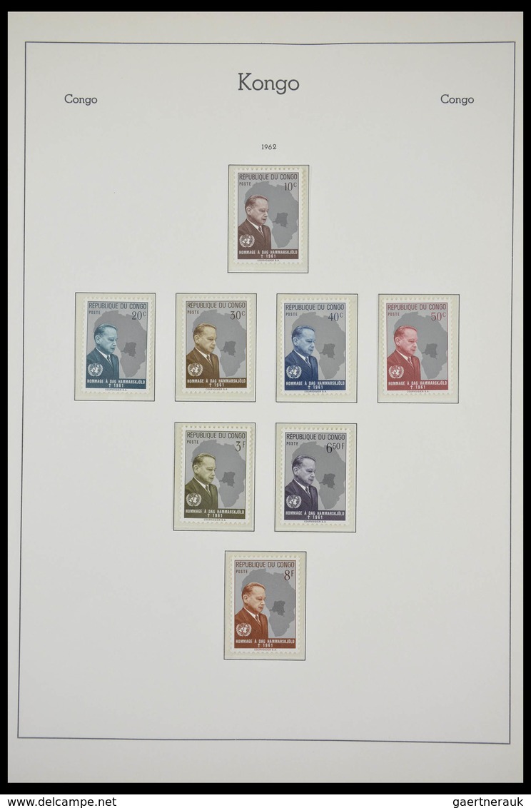 Belgisch-Kongo: 1886-1971: Well filled, MNH, mint hinged and used collection Belgian Congo 1886-1971