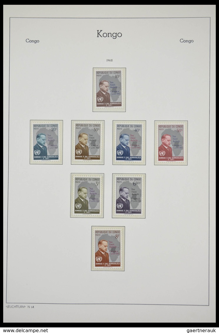 Belgisch-Kongo: 1886-1971: Well filled, MNH, mint hinged and used collection Belgian Congo 1886-1971