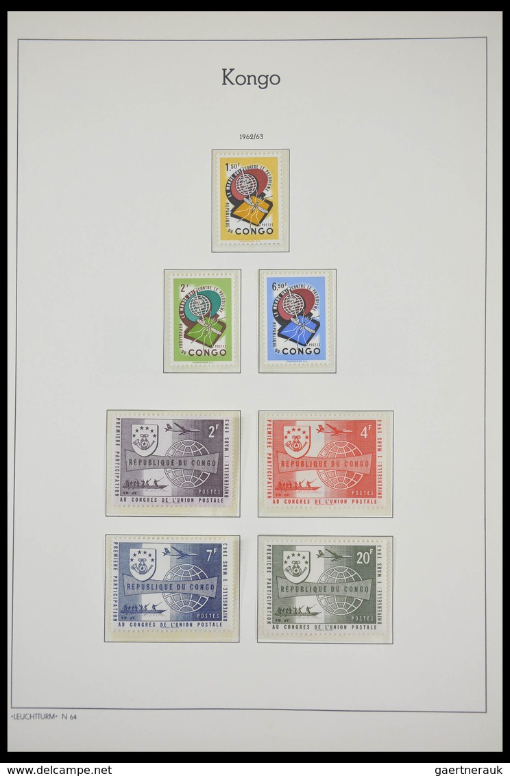 Belgisch-Kongo: 1886-1971: Well filled, MNH, mint hinged and used collection Belgian Congo 1886-1971