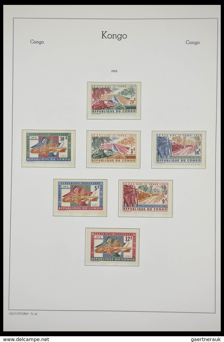 Belgisch-Kongo: 1886-1971: Well filled, MNH, mint hinged and used collection Belgian Congo 1886-1971