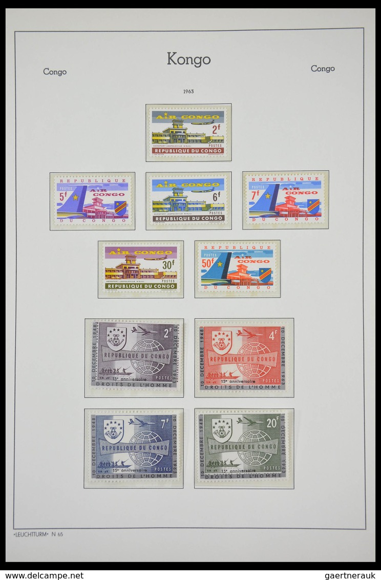 Belgisch-Kongo: 1886-1971: Well filled, MNH, mint hinged and used collection Belgian Congo 1886-1971