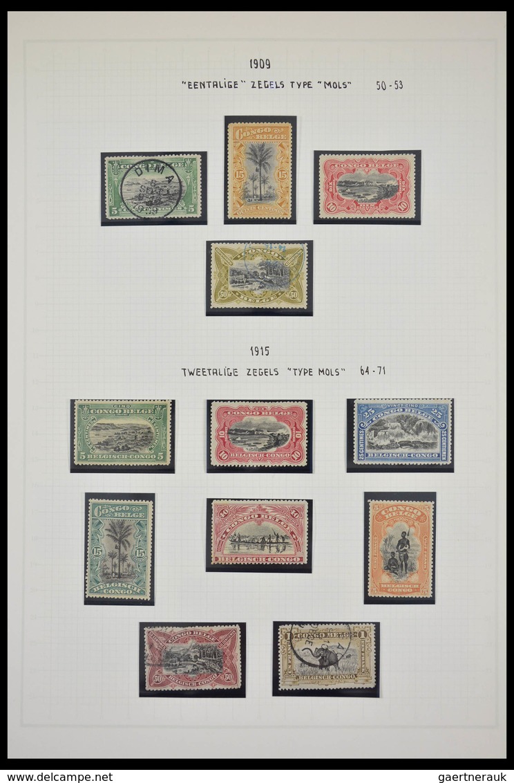 Belgisch-Kongo: 1886-1971: Well filled, MNH, mint hinged and used collection Belgian Congo 1886-1971