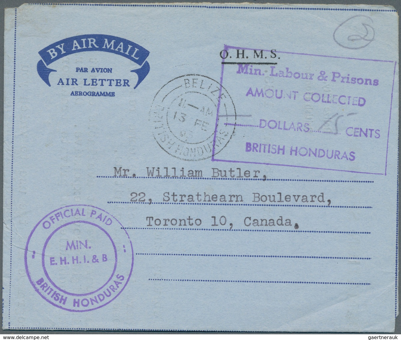 Belize: 1968/85 (ca.) Accumulation Of Ca. 134aerogrammes Mostly Unused, Some CTO Canceled And Some O - Belize (1973-...)