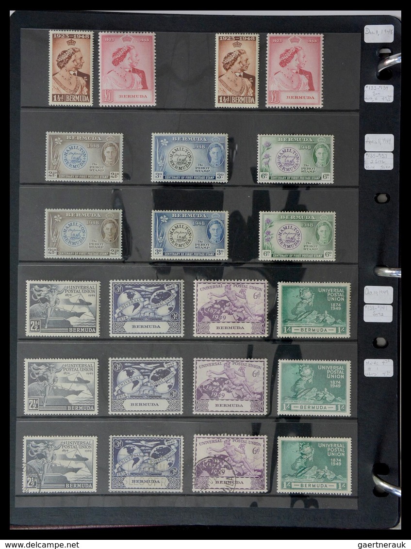 Bermuda-Inseln: 1865-2008: Very well filled, MNH, mint hinged and used collection Bermuda 1865-2008