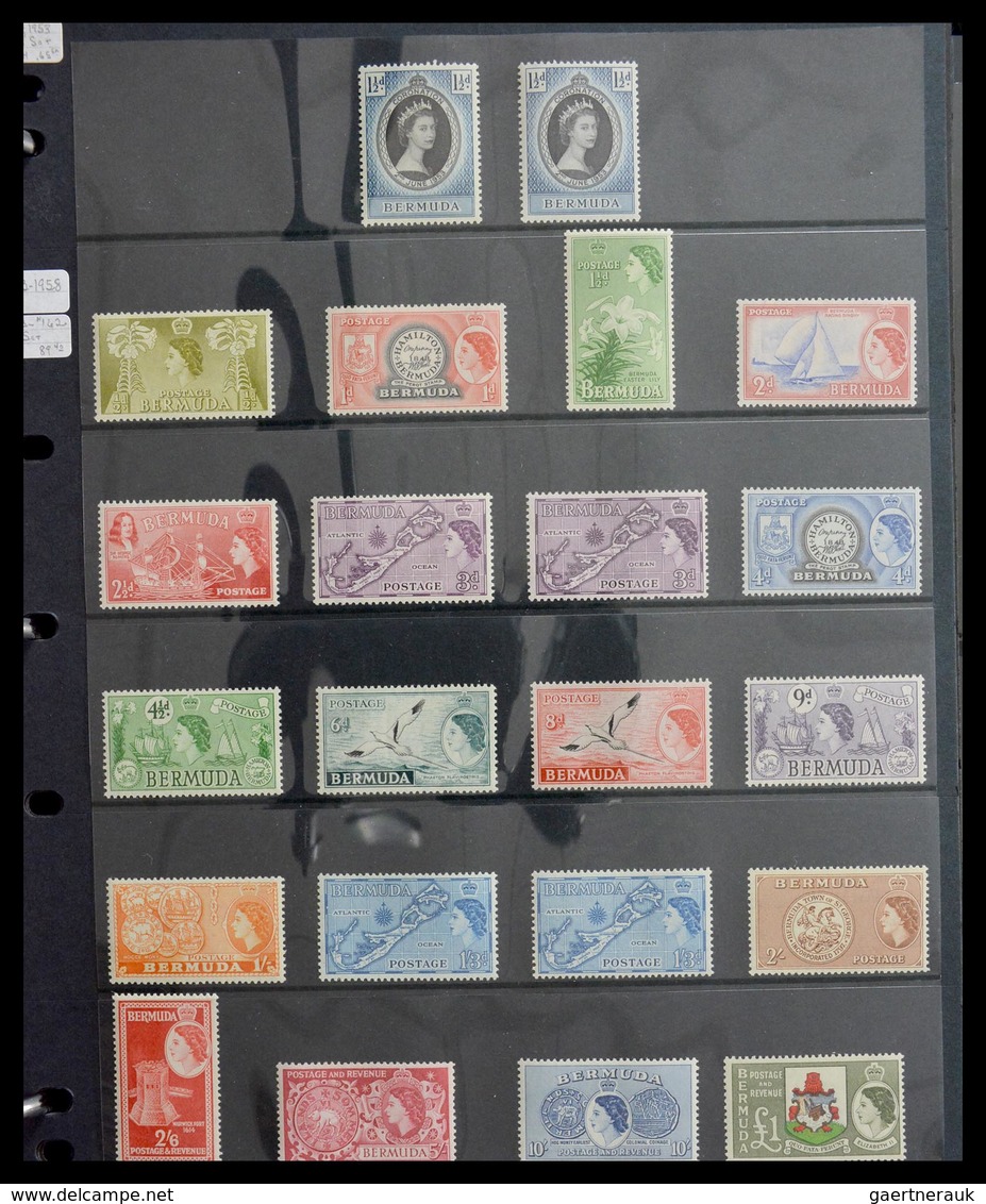 Bermuda-Inseln: 1865-2008: Very well filled, MNH, mint hinged and used collection Bermuda 1865-2008