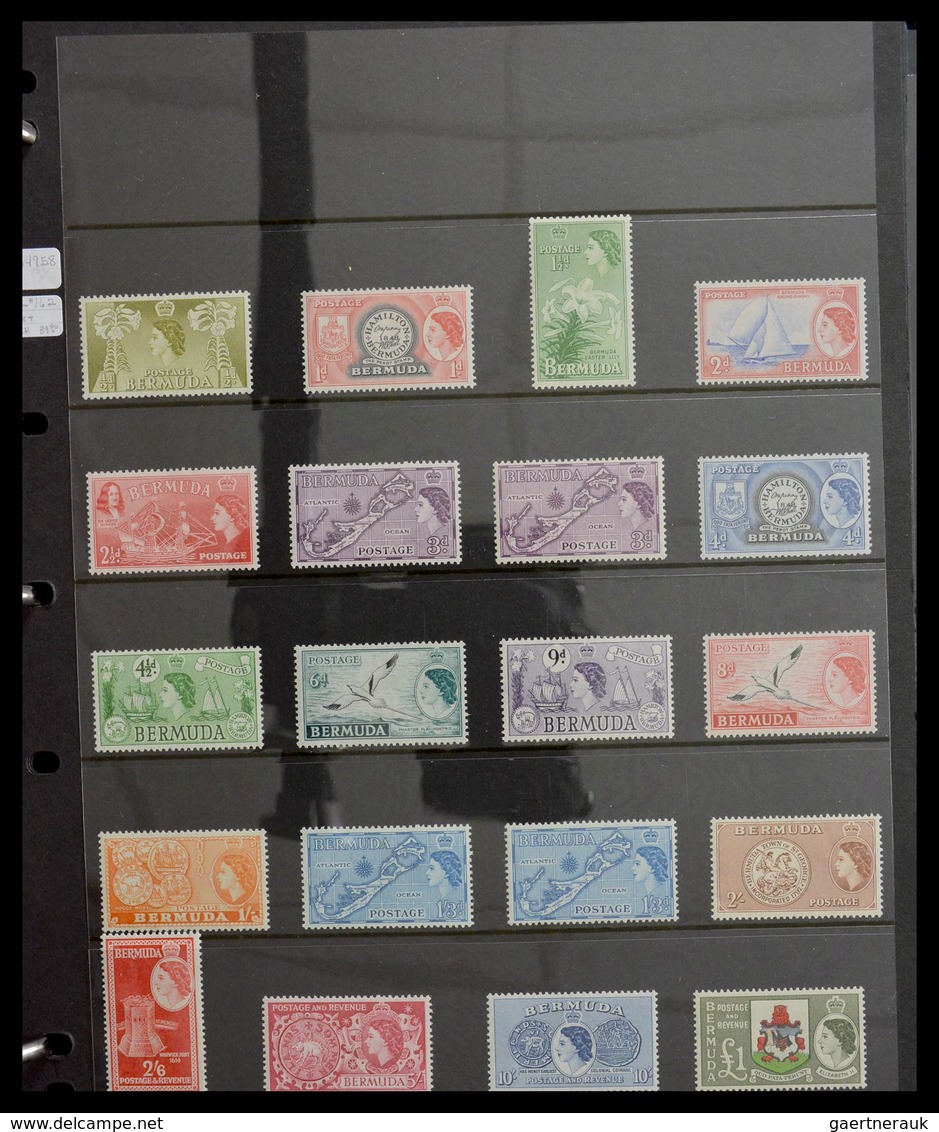 Bermuda-Inseln: 1865-2008: Very well filled, MNH, mint hinged and used collection Bermuda 1865-2008