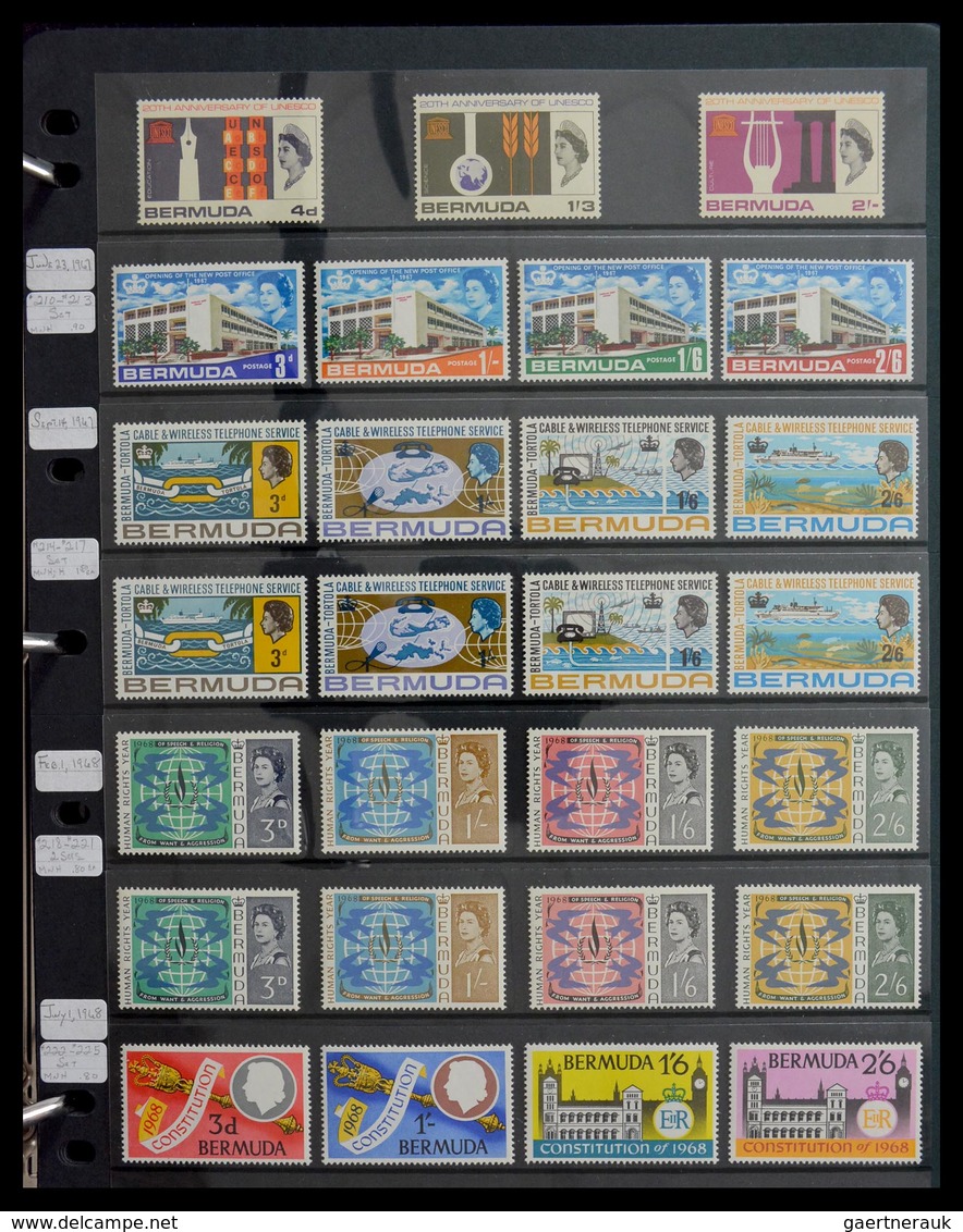 Bermuda-Inseln: 1865-2008: Very well filled, MNH, mint hinged and used collection Bermuda 1865-2008