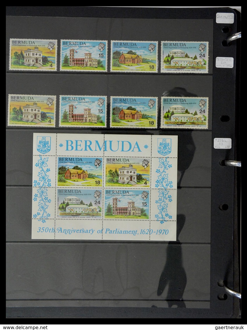 Bermuda-Inseln: 1865-2008: Very well filled, MNH, mint hinged and used collection Bermuda 1865-2008