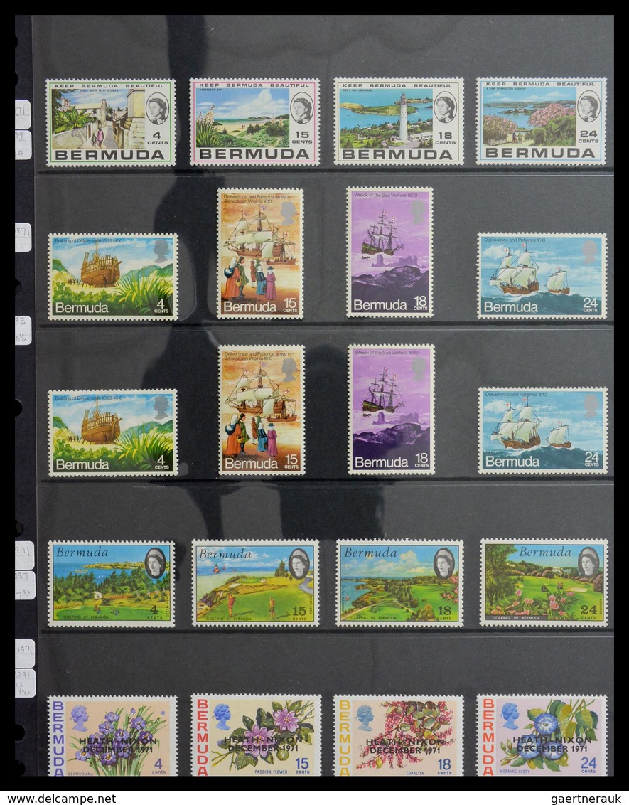 Bermuda-Inseln: 1865-2008: Very well filled, MNH, mint hinged and used collection Bermuda 1865-2008