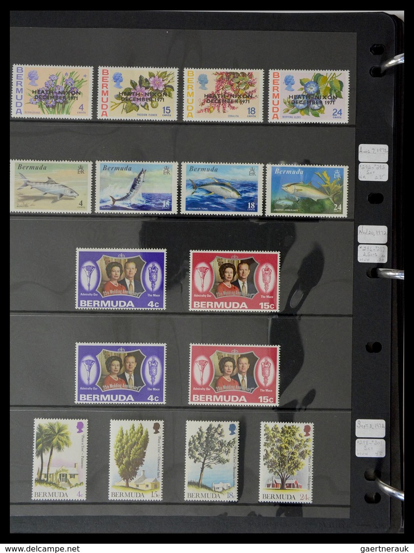 Bermuda-Inseln: 1865-2008: Very well filled, MNH, mint hinged and used collection Bermuda 1865-2008