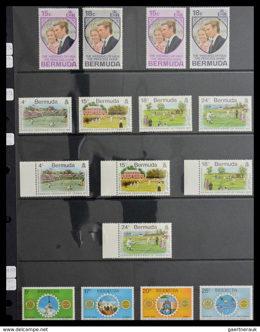 Bermuda-Inseln: 1865-2008: Very well filled, MNH, mint hinged and used collection Bermuda 1865-2008