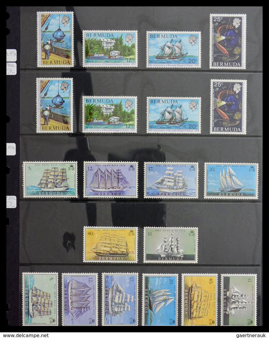 Bermuda-Inseln: 1865-2008: Very well filled, MNH, mint hinged and used collection Bermuda 1865-2008