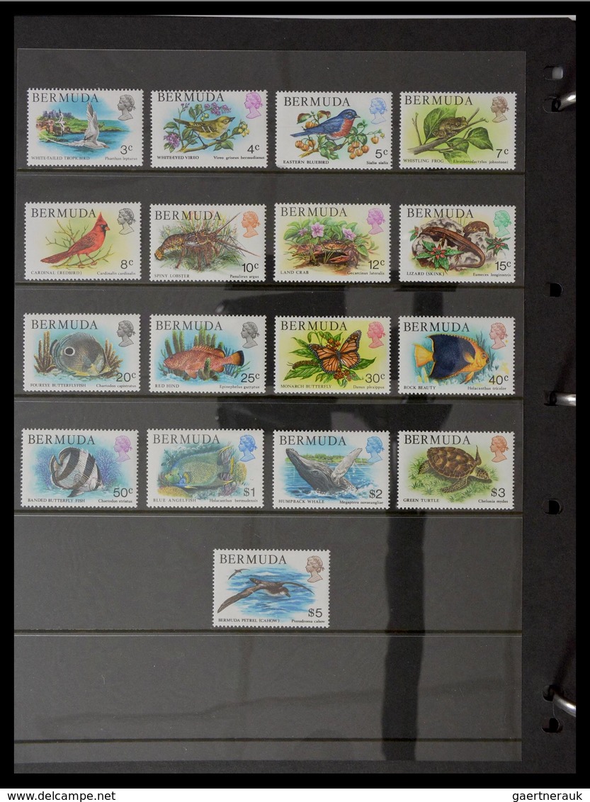 Bermuda-Inseln: 1865-2008: Very well filled, MNH, mint hinged and used collection Bermuda 1865-2008