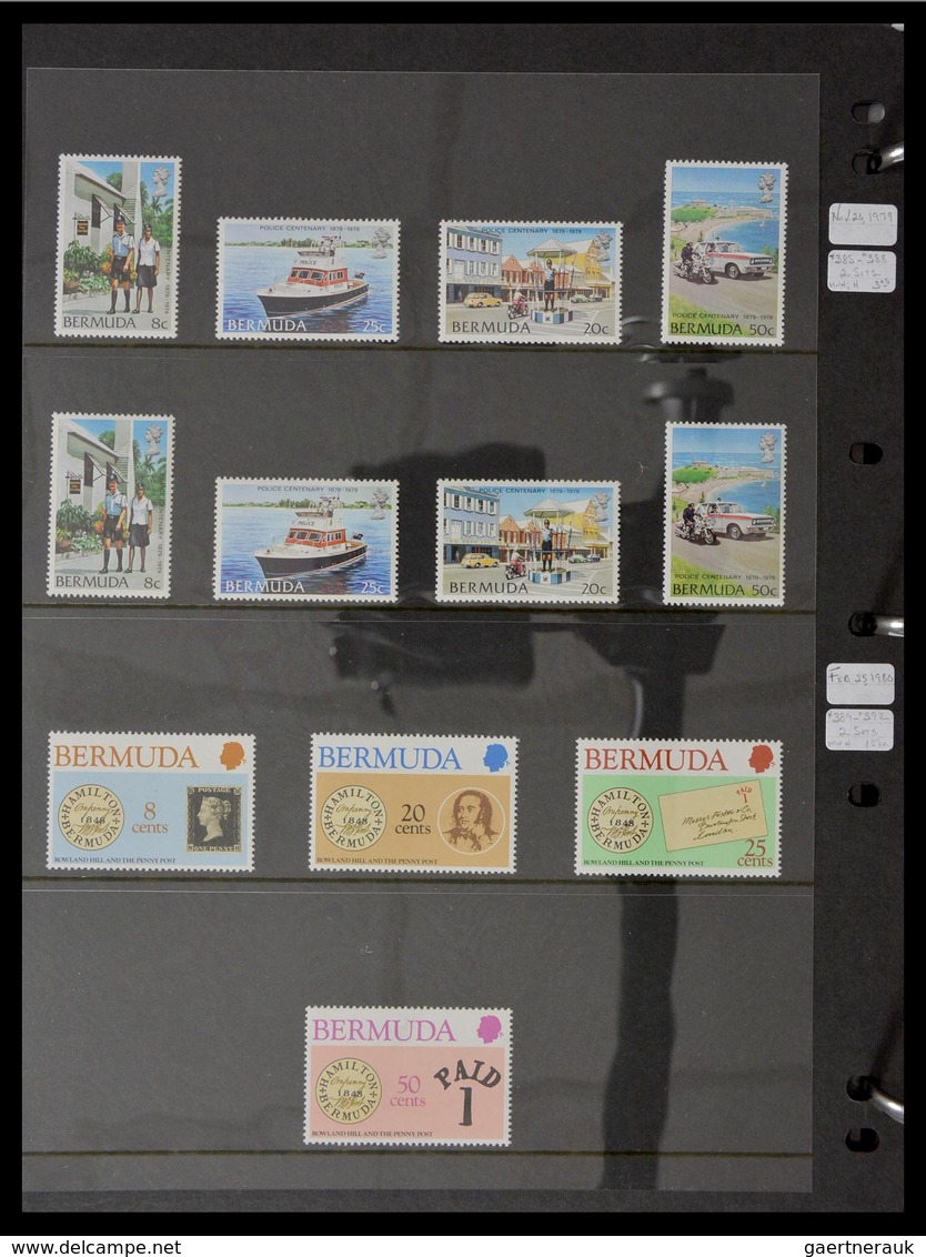 Bermuda-Inseln: 1865-2008: Very well filled, MNH, mint hinged and used collection Bermuda 1865-2008