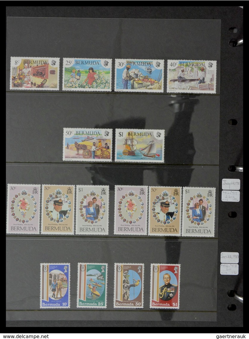 Bermuda-Inseln: 1865-2008: Very well filled, MNH, mint hinged and used collection Bermuda 1865-2008