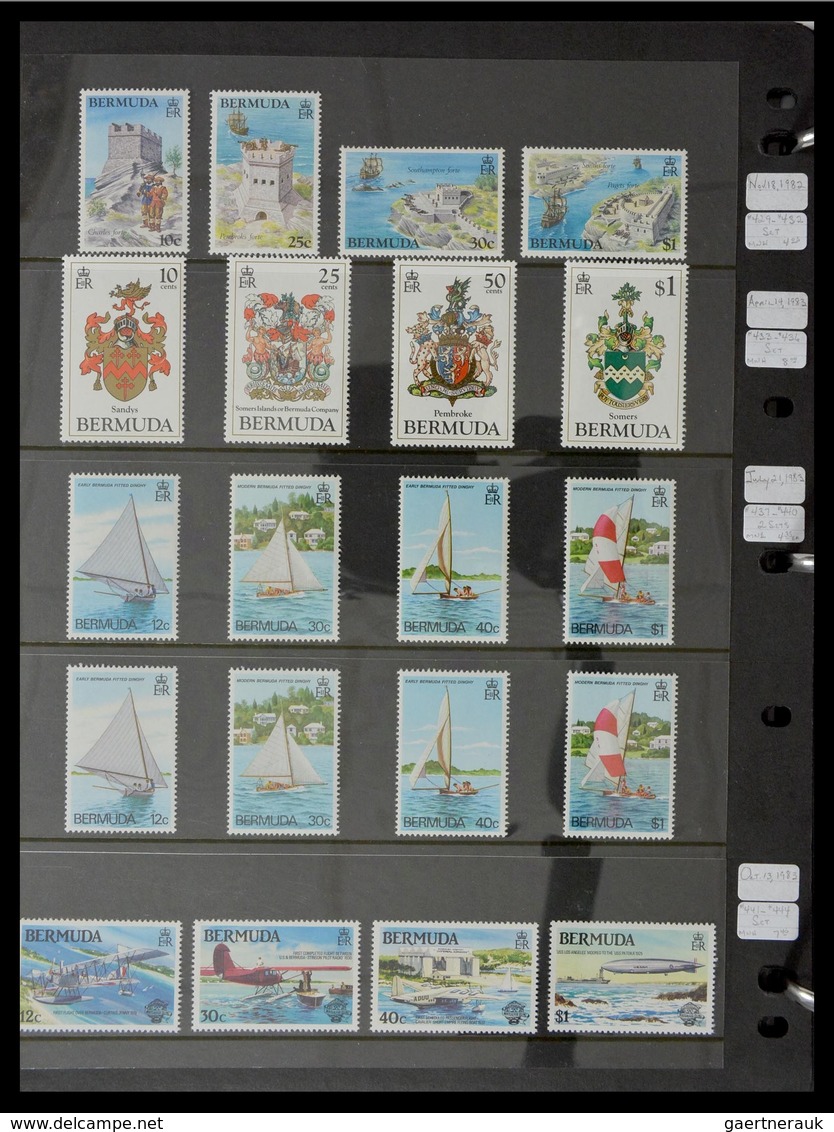 Bermuda-Inseln: 1865-2008: Very well filled, MNH, mint hinged and used collection Bermuda 1865-2008