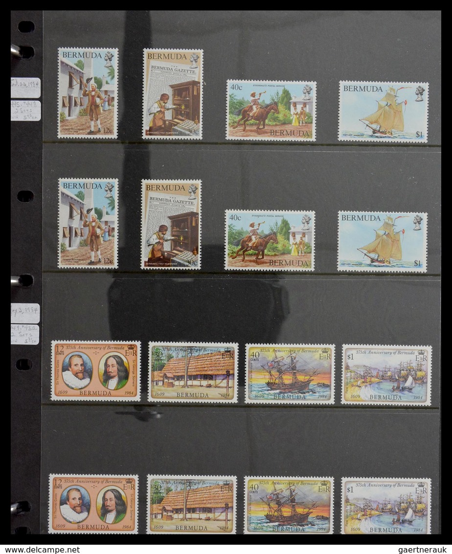 Bermuda-Inseln: 1865-2008: Very well filled, MNH, mint hinged and used collection Bermuda 1865-2008