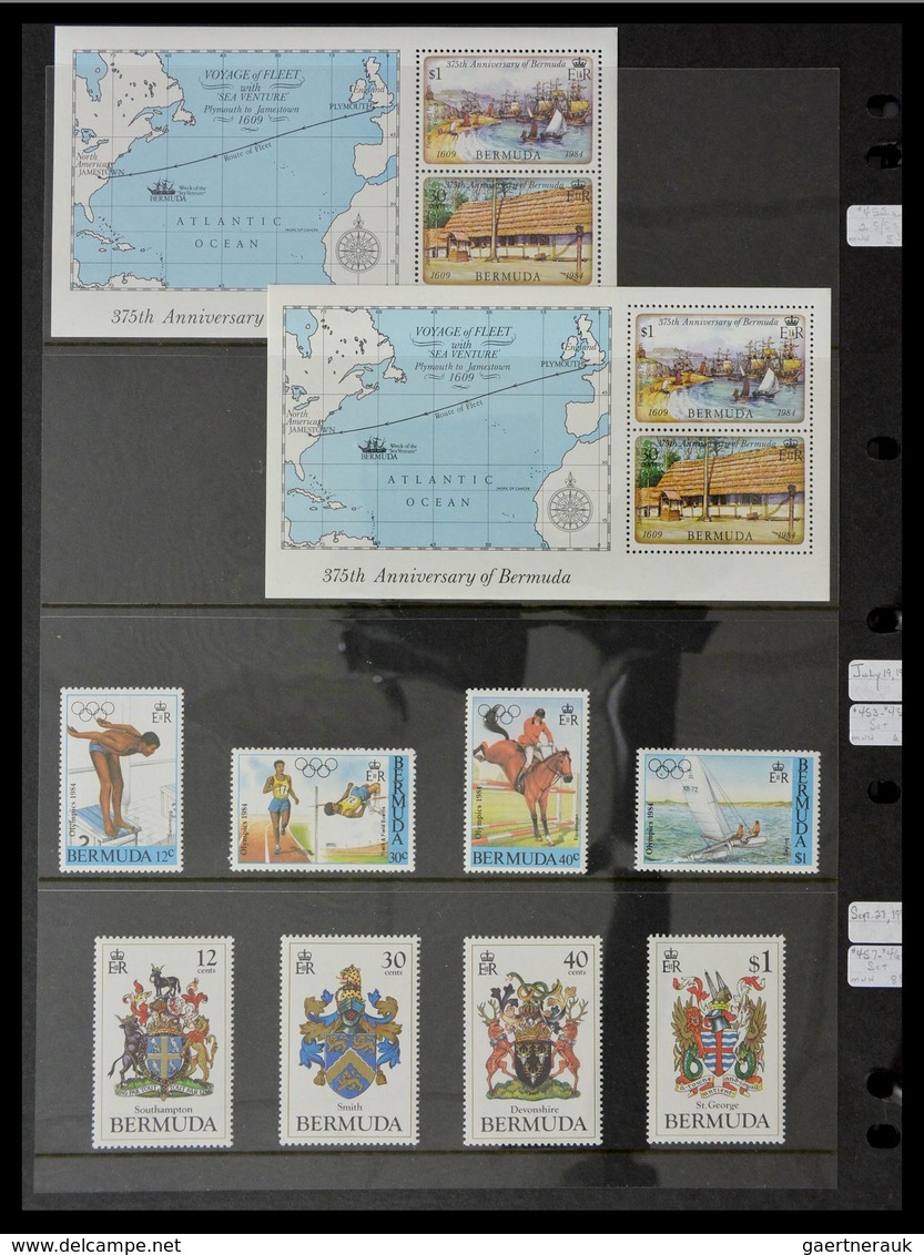 Bermuda-Inseln: 1865-2008: Very well filled, MNH, mint hinged and used collection Bermuda 1865-2008