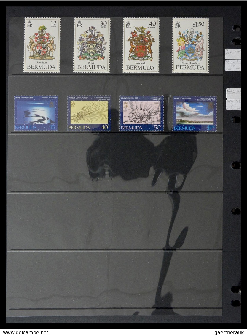 Bermuda-Inseln: 1865-2008: Very well filled, MNH, mint hinged and used collection Bermuda 1865-2008