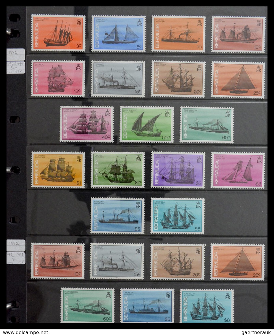 Bermuda-Inseln: 1865-2008: Very well filled, MNH, mint hinged and used collection Bermuda 1865-2008