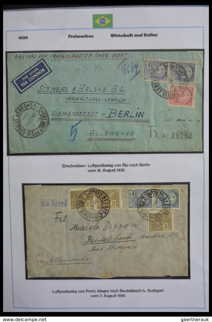 Brasilien: 1894-1964: Stunning And Mouthwatering Collection Of Mainly Airmail Covers, Wonderful Fres - Gebraucht