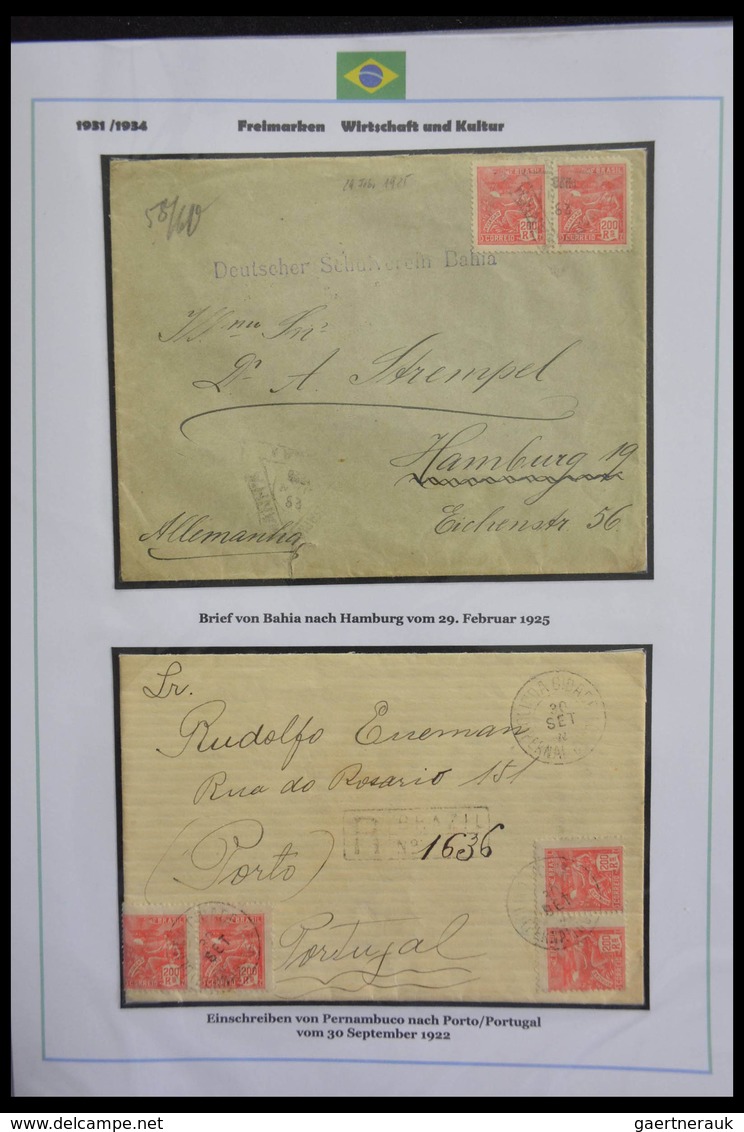 Brasilien: 1894-1964: Stunning and mouthwatering collection of mainly airmail covers, wonderful fres