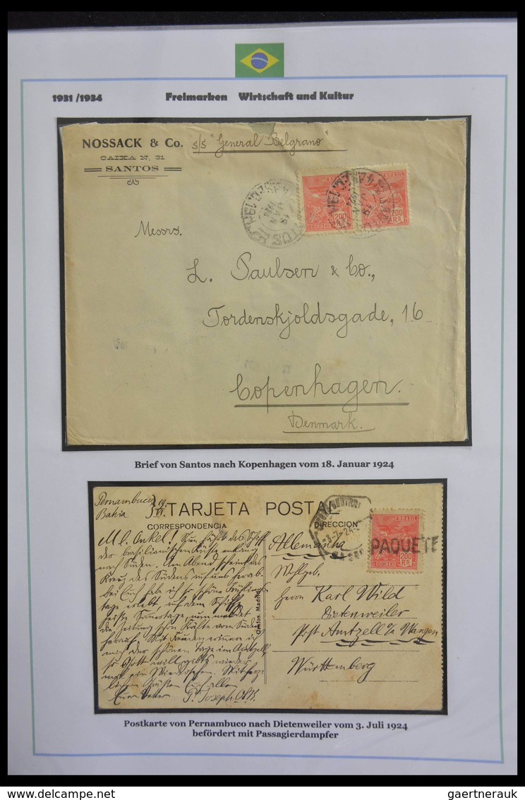 Brasilien: 1894-1964: Stunning and mouthwatering collection of mainly airmail covers, wonderful fres