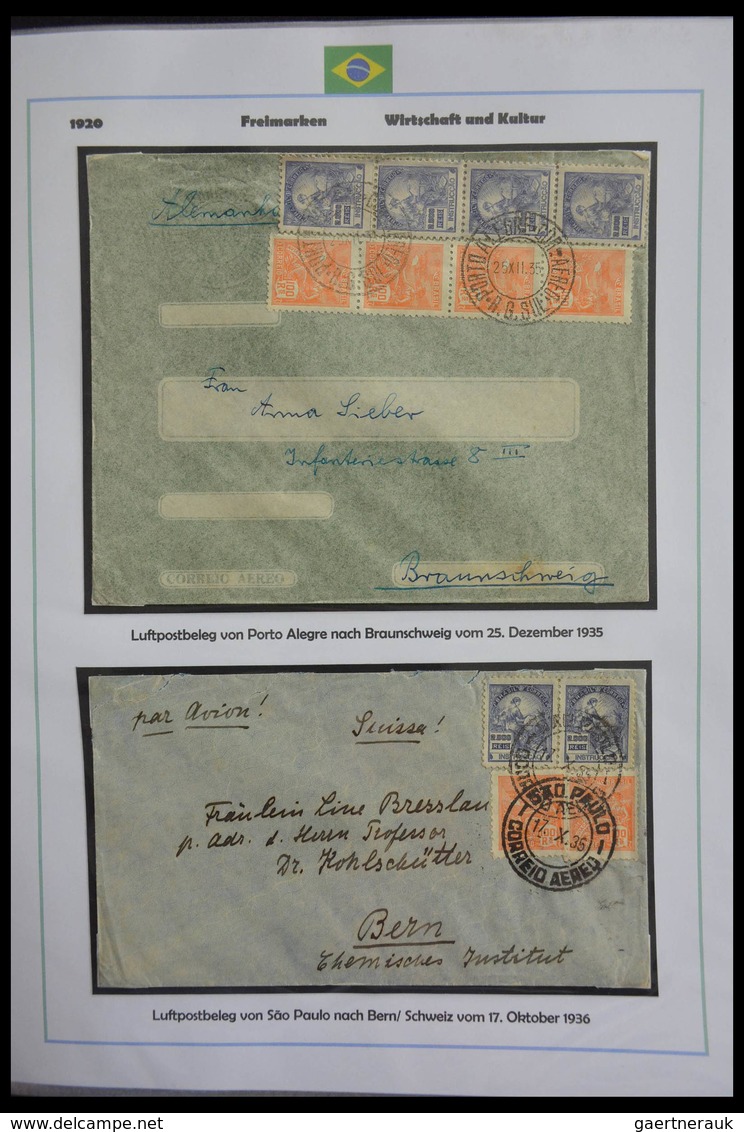 Brasilien: 1894-1964: Stunning and mouthwatering collection of mainly airmail covers, wonderful fres