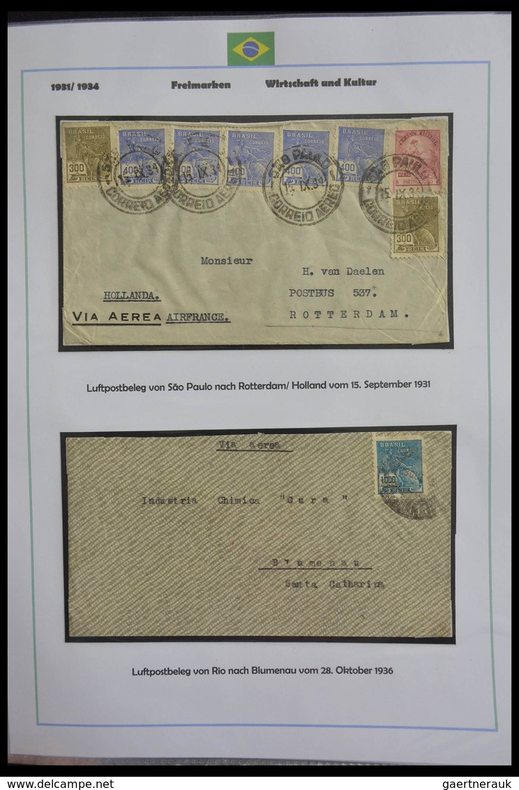 Brasilien: 1894-1964: Stunning and mouthwatering collection of mainly airmail covers, wonderful fres