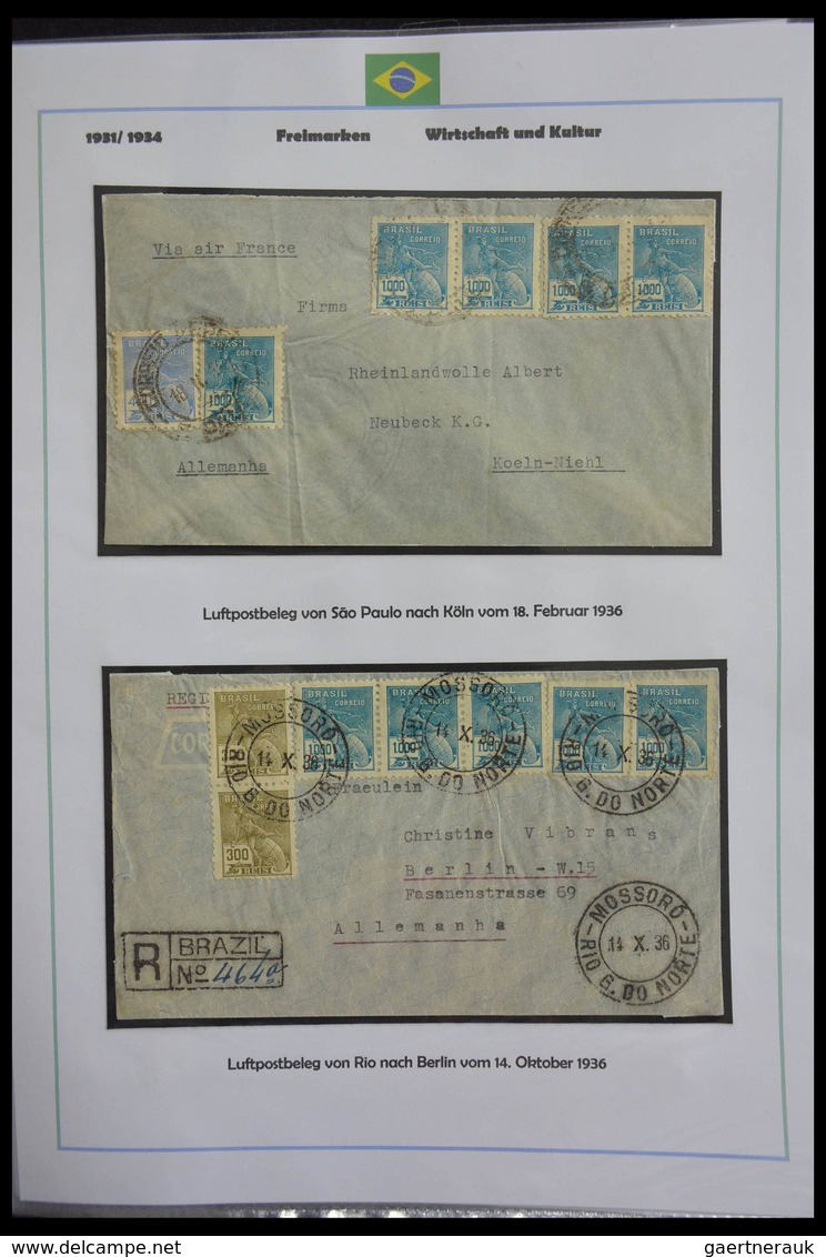 Brasilien: 1894-1964: Stunning and mouthwatering collection of mainly airmail covers, wonderful fres