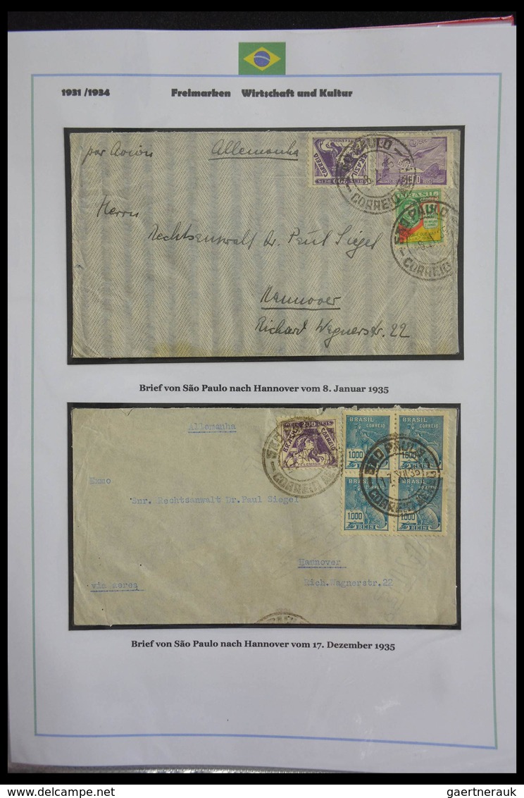 Brasilien: 1894-1964: Stunning and mouthwatering collection of mainly airmail covers, wonderful fres