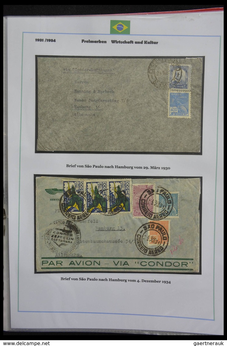 Brasilien: 1894-1964: Stunning and mouthwatering collection of mainly airmail covers, wonderful fres