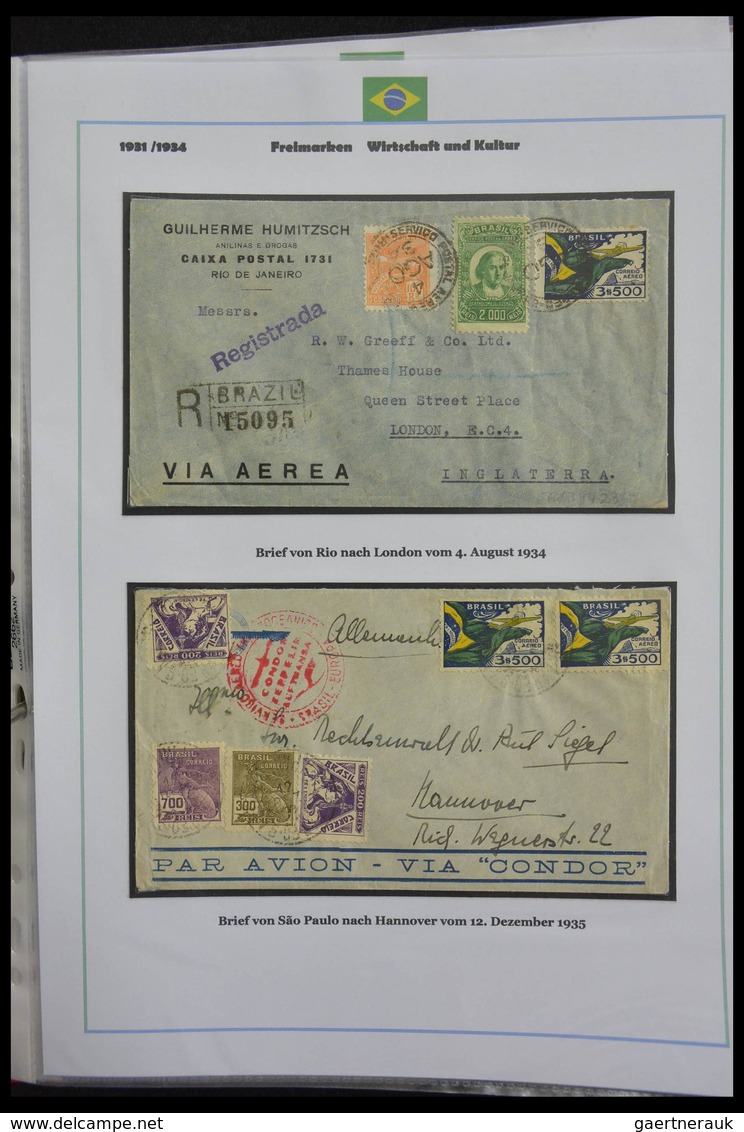 Brasilien: 1894-1964: Stunning and mouthwatering collection of mainly airmail covers, wonderful fres