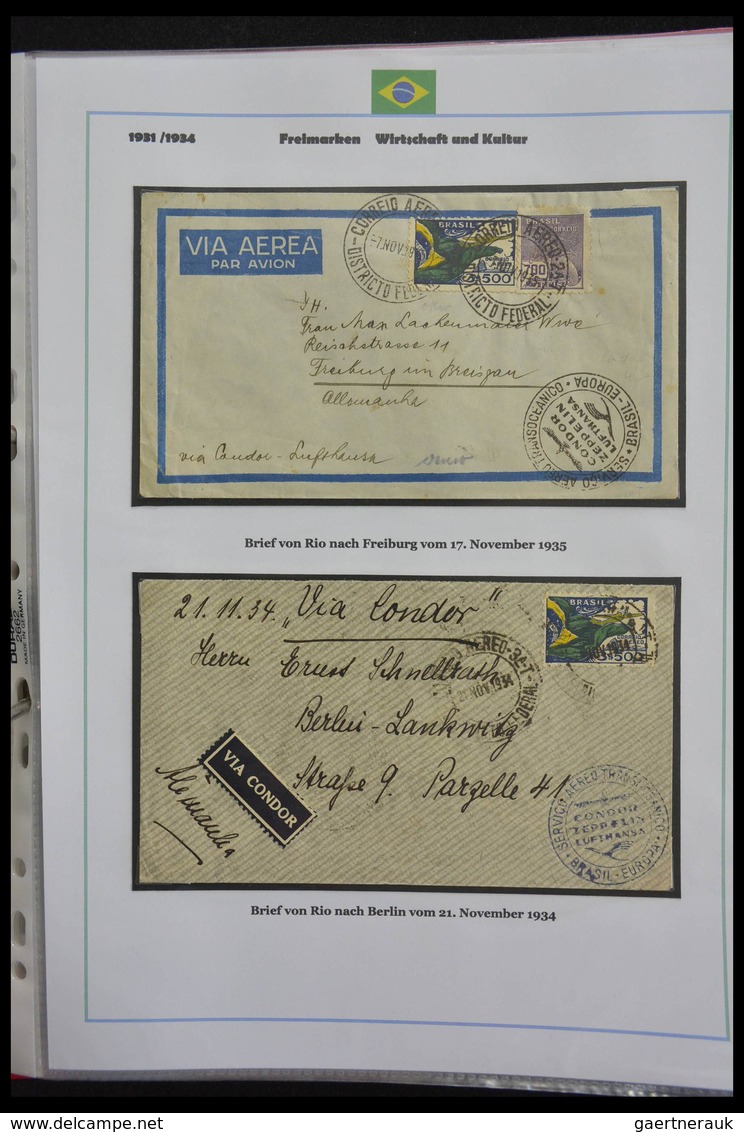 Brasilien: 1894-1964: Stunning and mouthwatering collection of mainly airmail covers, wonderful fres