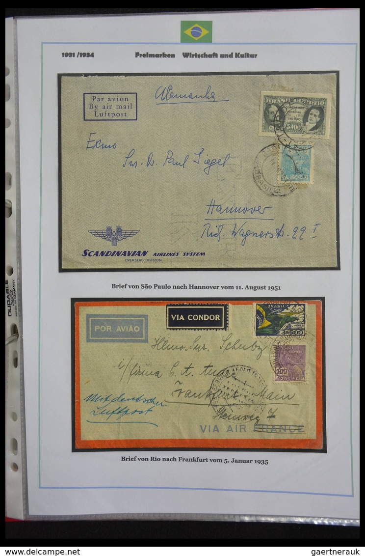 Brasilien: 1894-1964: Stunning and mouthwatering collection of mainly airmail covers, wonderful fres