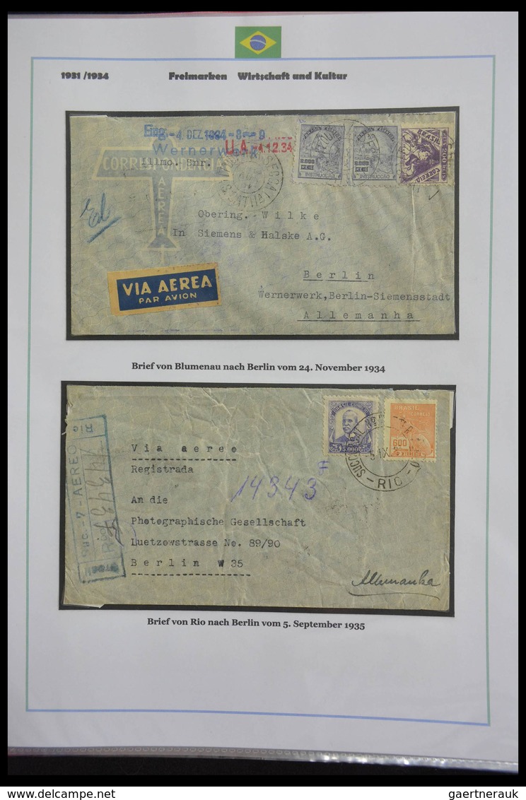 Brasilien: 1894-1964: Stunning and mouthwatering collection of mainly airmail covers, wonderful fres