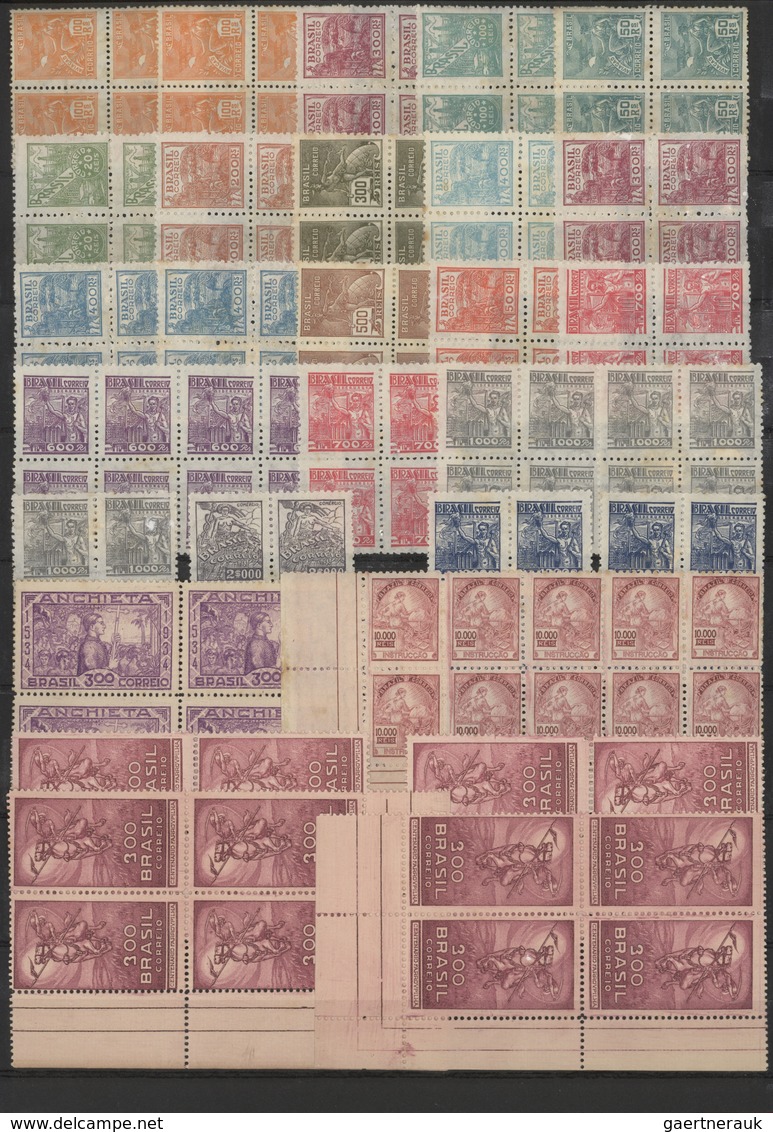 Brasilien: 1930/1960, Comprehensive Mint Accumulation In Two Stockbooks, Comprising Definitves, Comm - Usados