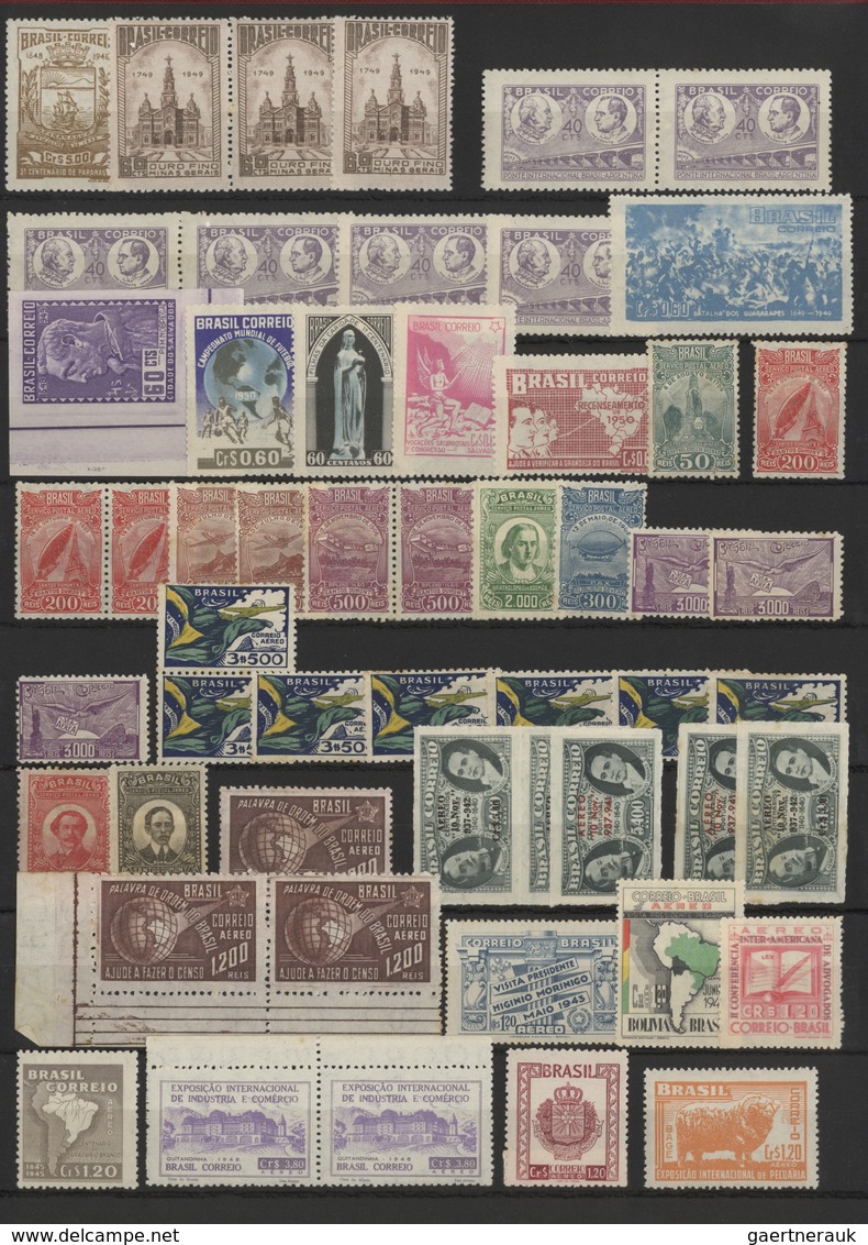 Brasilien: 1930/1960, Comprehensive Mint Accumulation In Two Stockbooks, Comprising Definitves, Comm - Gebraucht