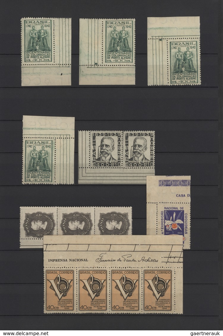 Brasilien: 1940/1953, Mint Accumulation Of Apprx. 600 Commemoratives In (large) Units, Showing Many - Gebraucht