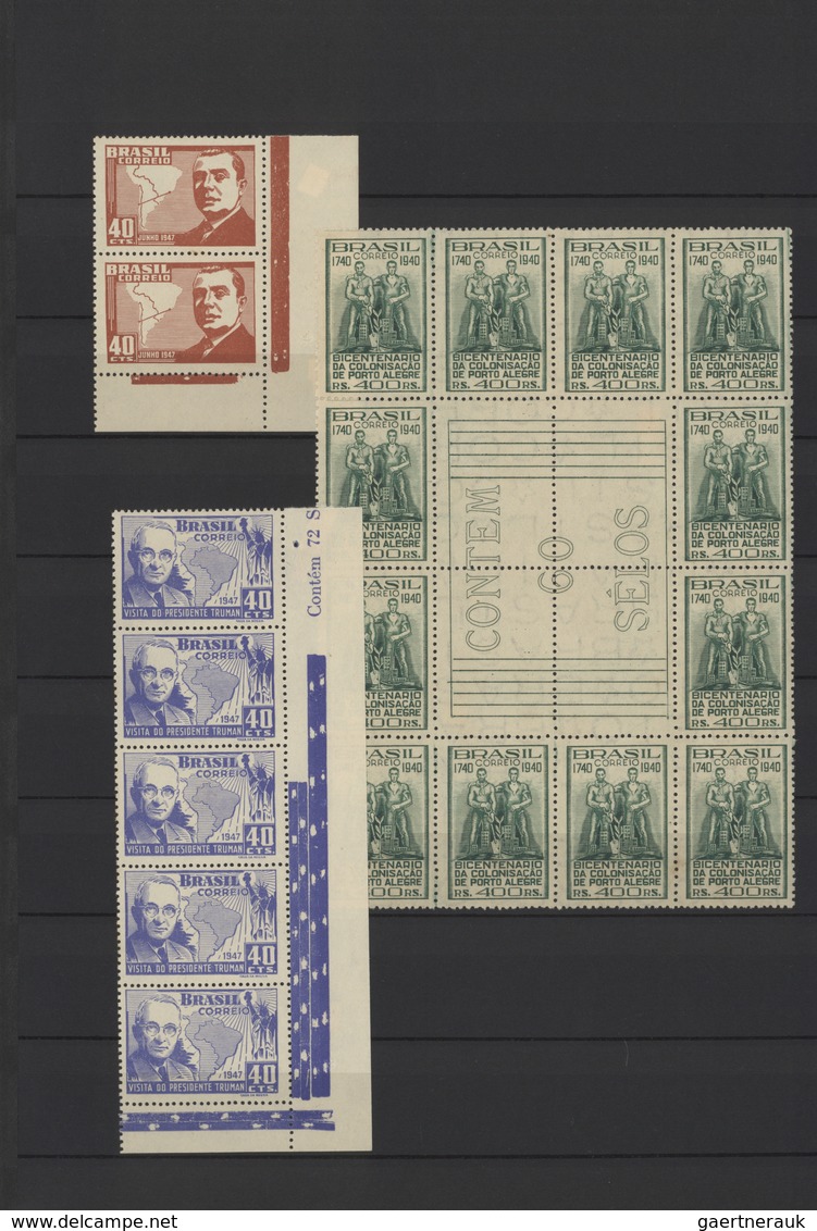 Brasilien: 1940/1953, Mint Accumulation Of Apprx. 600 Commemoratives In (large) Units, Showing Many - Gebraucht