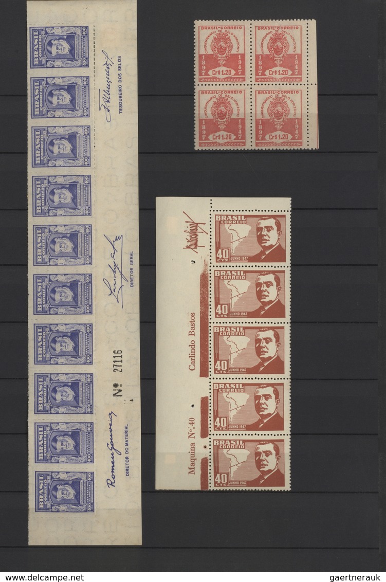 Brasilien: 1940/1953, Mint Accumulation Of Apprx. 600 Commemoratives In (large) Units, Showing Many - Gebraucht