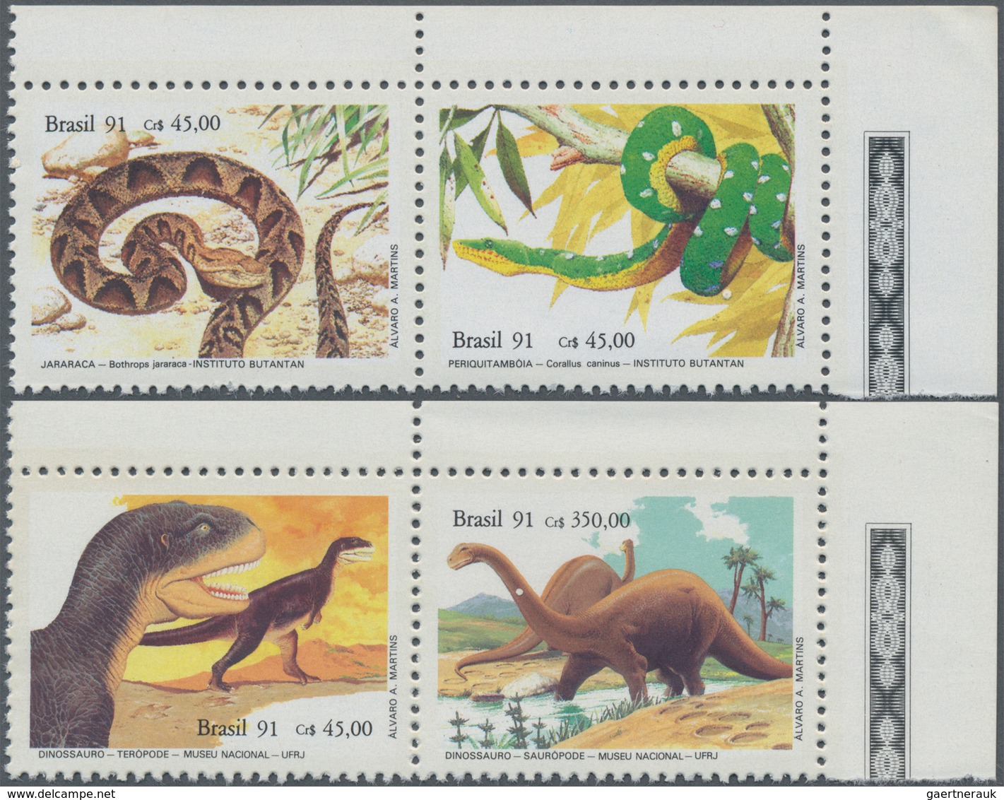 Brasilien: 1989/1991, Accumulation Of Five Different Thematic Issues As Single Stamps Or Complete Se - Gebraucht