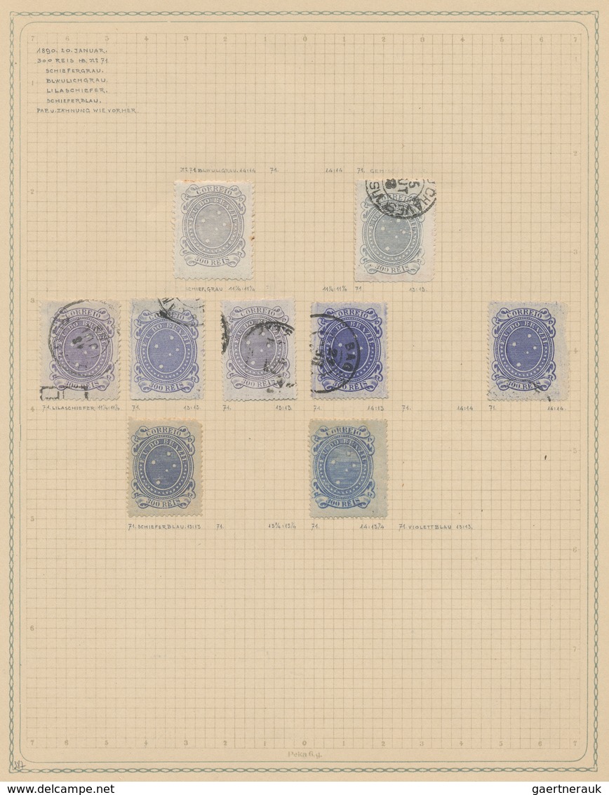 Brasilien - Besonderheiten: 1890-1910: Collection Of About 300 Definitives, Mint And Used, From 1890 - Sonstige & Ohne Zuordnung