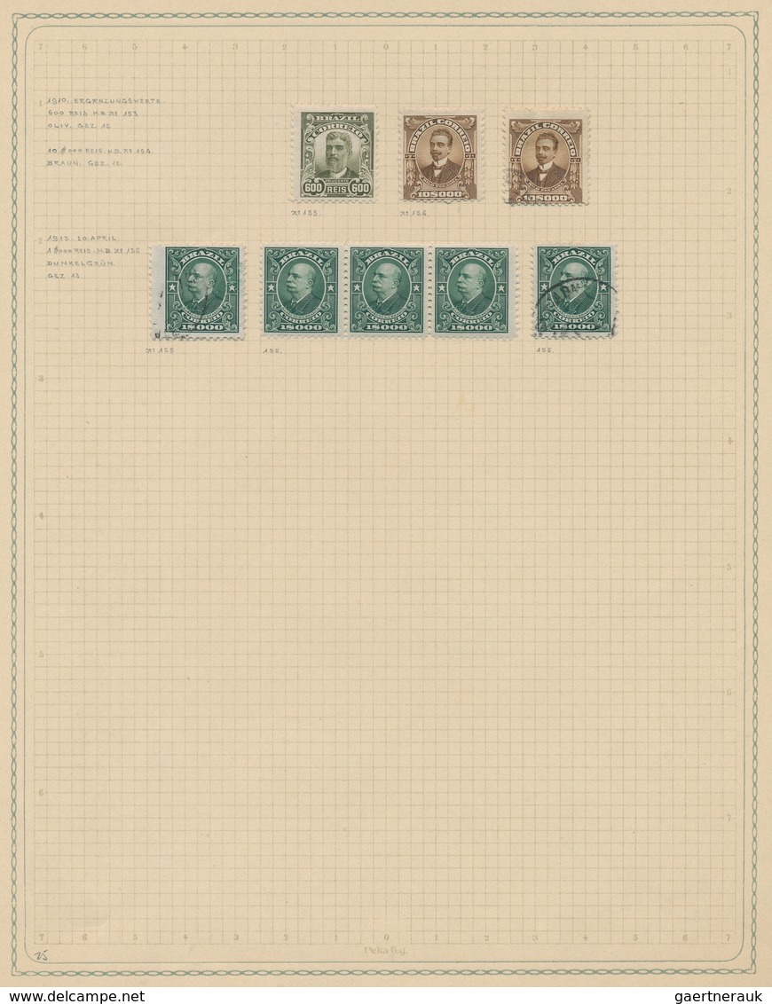 Brasilien - Besonderheiten: 1890-1910: Collection Of About 300 Definitives, Mint And Used, From 1890 - Sonstige & Ohne Zuordnung