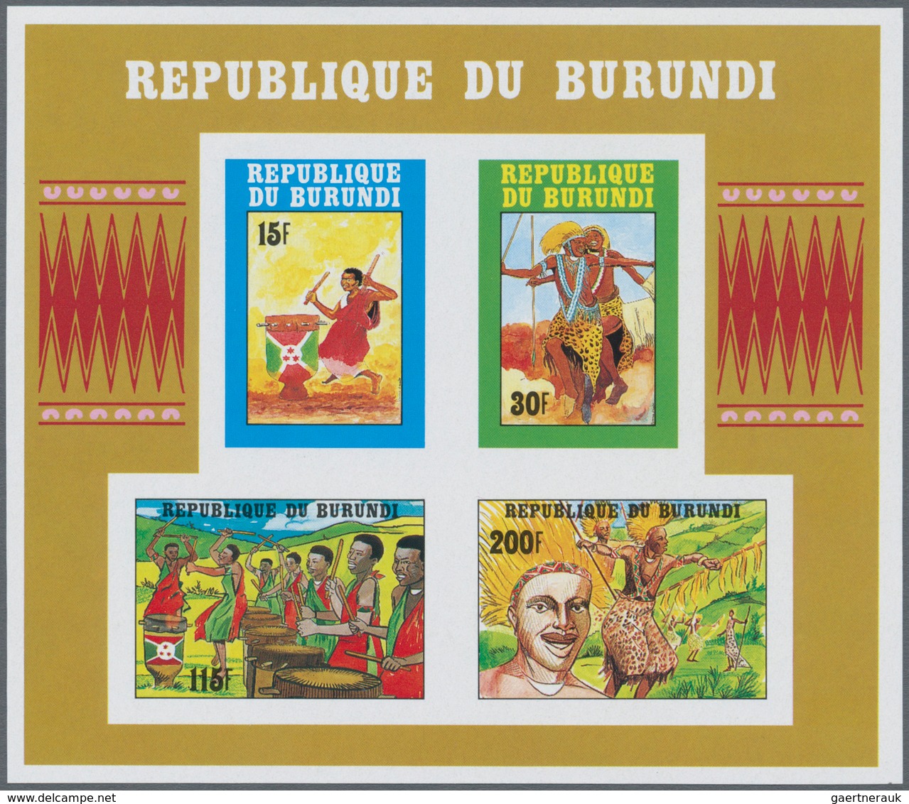 Burundi: 1966/1992, accumulation in large box with many complete sets some in larger quantities, imp