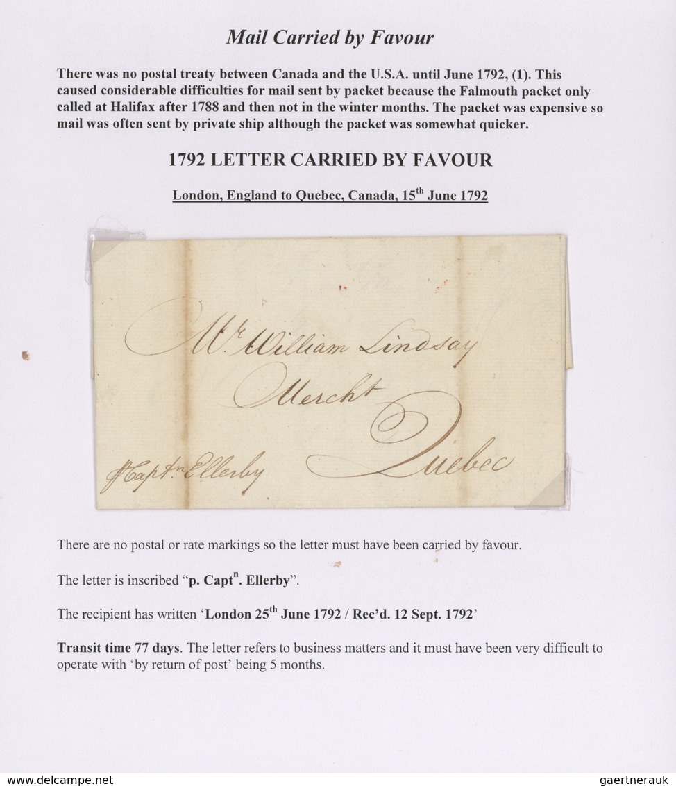 Canada - Vorphilatelie: 1778/1797, Six Very Early Transatlantic Letters, All Incoming From Great Bri - ...-1851 Vorphilatelie